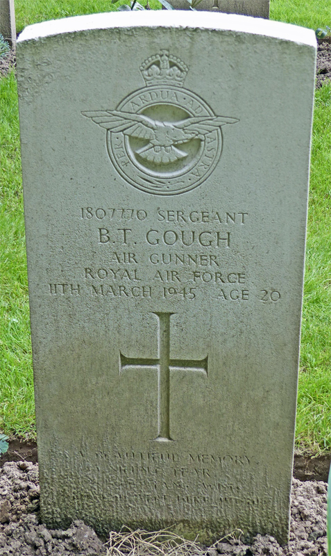 Sgt Bernard Terence Gough<br /><br /><br />died on active duty - March 11th, 1945 - 153 Sqdn.